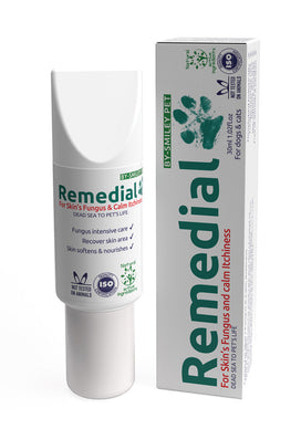 Remedial - ANTI-FUNGAL ITCH CREAM  Crème voor huidschimmel en kalmering bij jeuk voor honden en katten