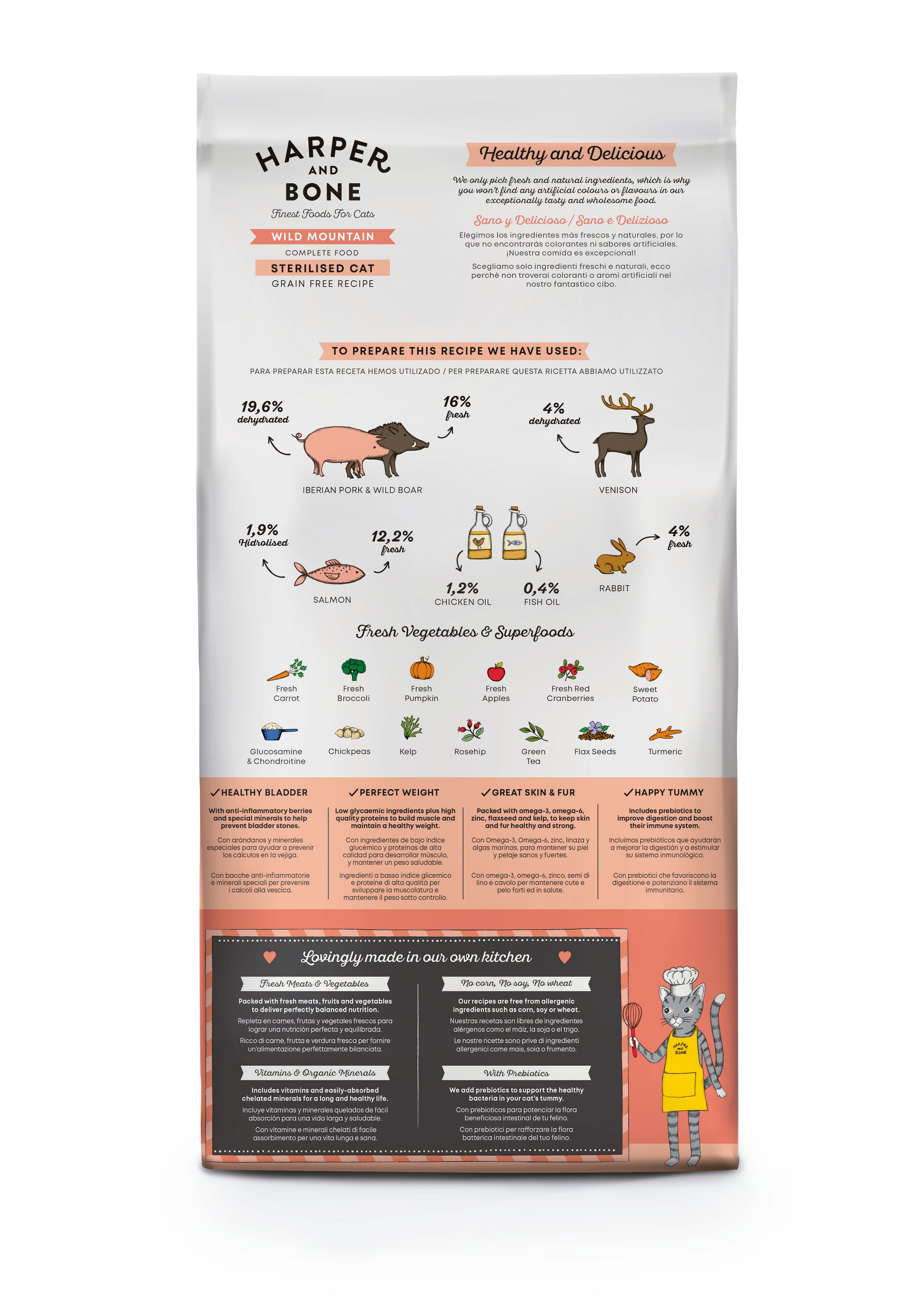 Sterilised cat - Wild mountain - Hert, wild zwijn, varken, konijn en zalm