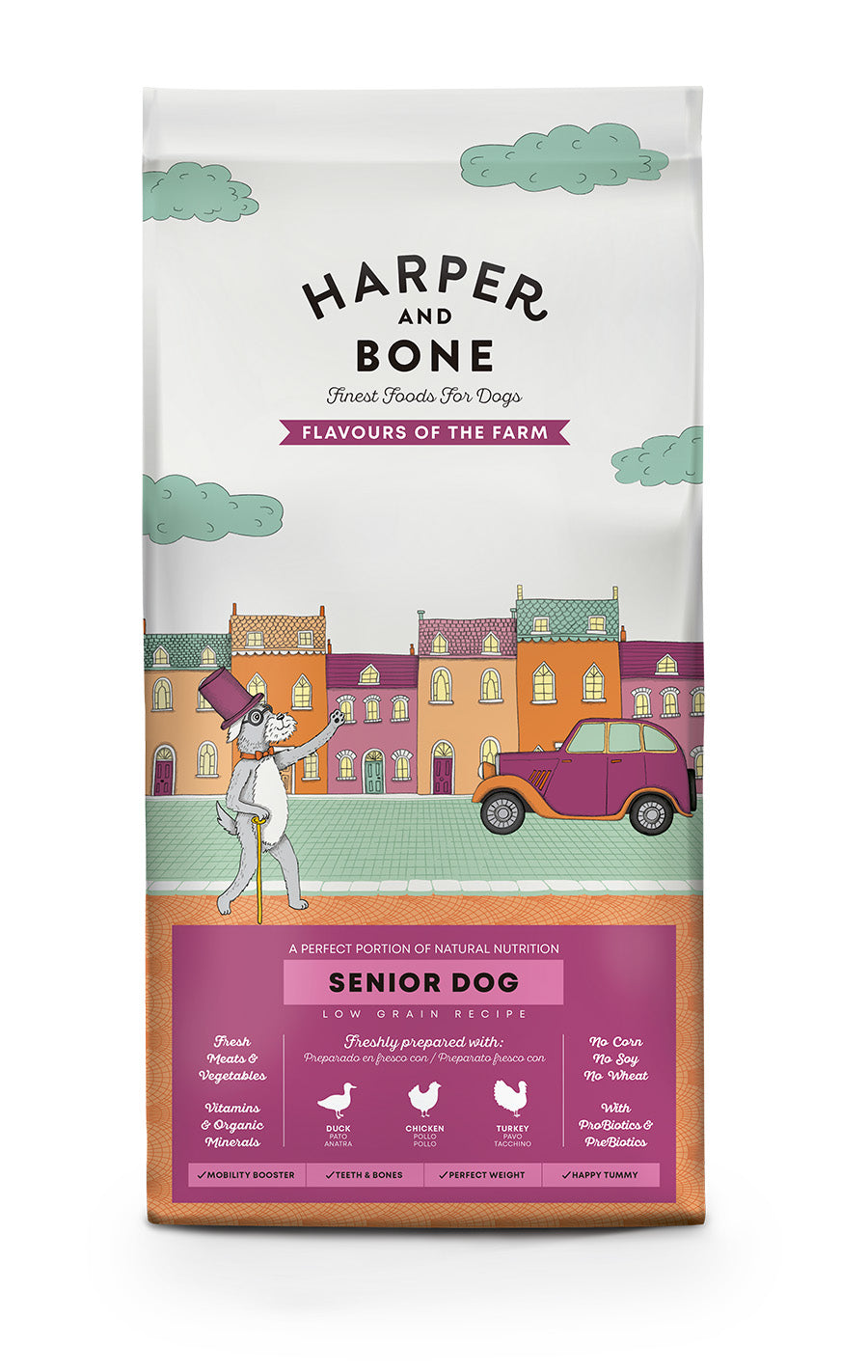 Senior dog - Flavours of the farm - Eend, kip en kalkoen