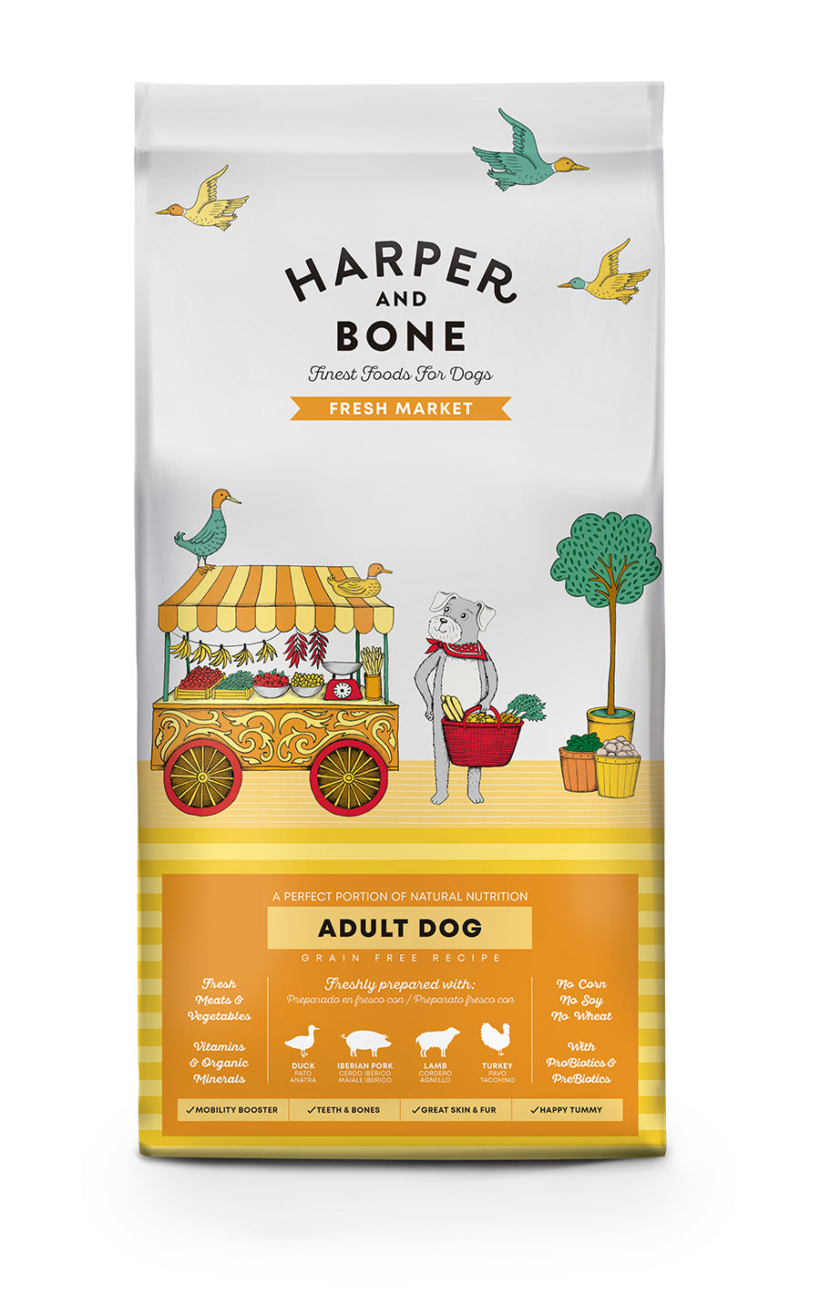 Adult dog - Fresh market - Eend, varken, lam en kalkoen